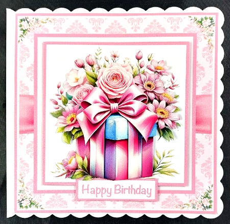 Floral Birthday Gift Mini Kit 7x7 by Linda Short