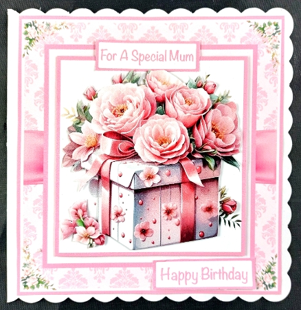 Floral Birthday Gift Mini Kit 7x7 by Linda Short