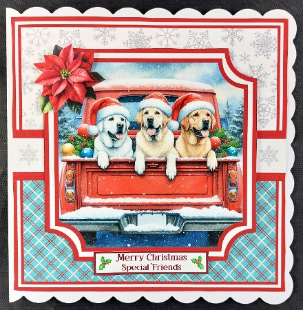 CHRISTMAS LABS 6x6 5x7 by Linda Short