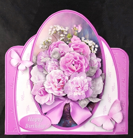 Lilac Posy - Shaped Card Mini Kit by Linda Short