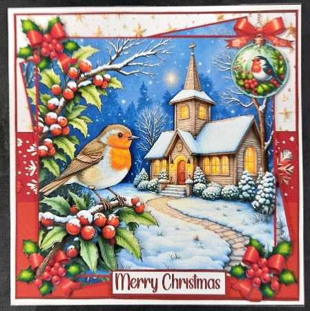 Holly Boughs and candlelight by Linda Short