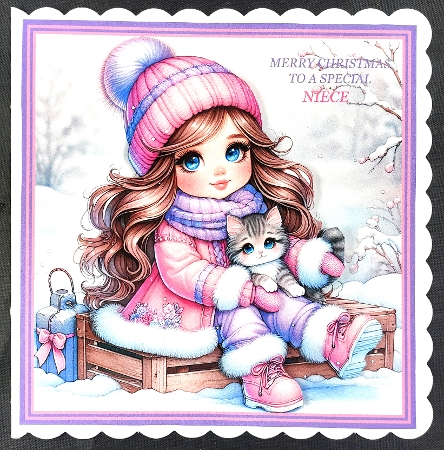 Winter Girl 1 - Illustrations for Cards, Mini kits & Designers by Linda Short