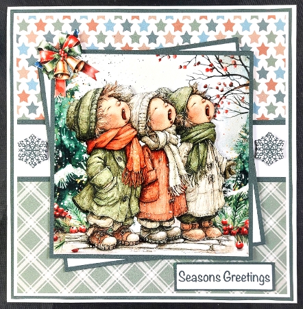 Christmas Carollers #1 Mini Kit 7x7 by Linda Short