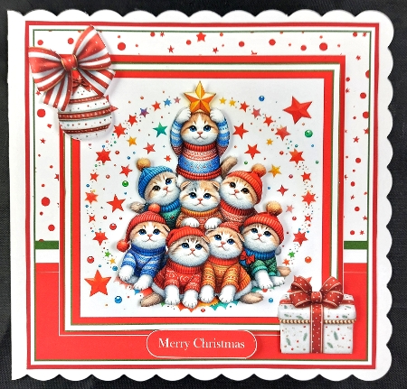 6 x 6 Meowy Christmas Tree by Linda Short