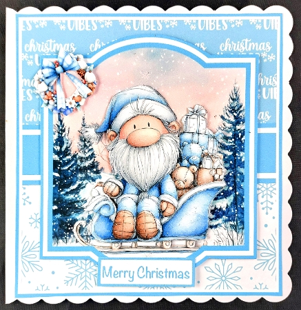 Santa & Reindeer Mini Kit 7x7 by Linda Short