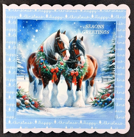 Happy Christmas Background Papers in White by Linda Short