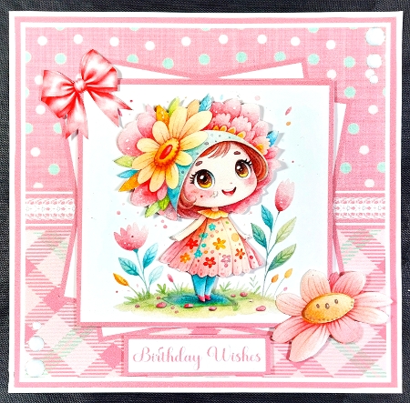 Cute Flower Girl Mini Kit 6x6 (4) by Linda Short
