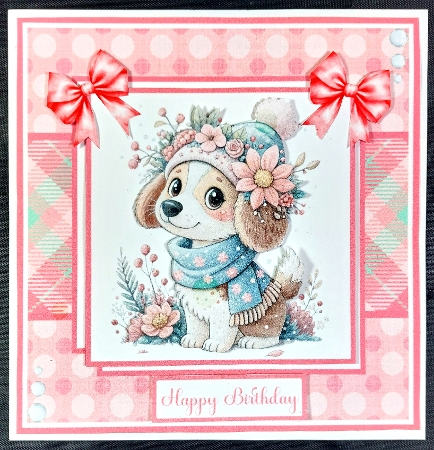 Cute Puppy Mini Kit 6x6 (4) by Linda Short