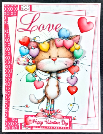A5 Quirky valentine 2 choice of four mini kit by Linda Short