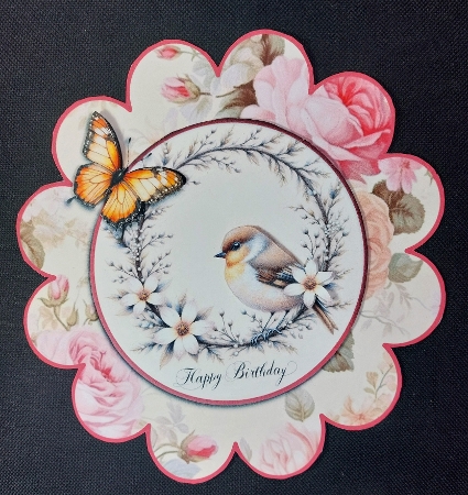 Shaped Birthday Bird Wreath by Linda Short