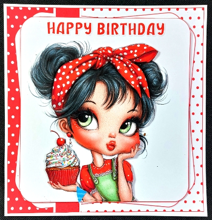 7x7 Birthday fun girl choice of four mini kit by Linda Short