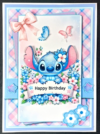 5x7 ~ Stitch Birthday Wishes by Linda Short