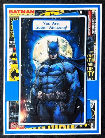 5x7 ~ Birthday Action Time ~ Batman by Linda Short