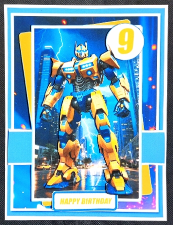 5x7 ~ Transformers Birthday by Linda Short