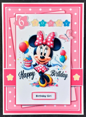 5 x 7 ~ Minnie Mouse Birthday Girl by Linda Short
