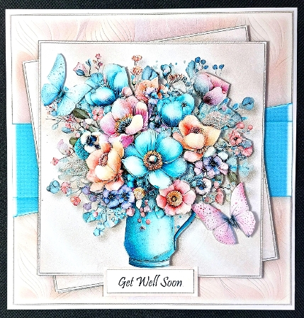 Pastel Flowers Cardfront Kit-2 by Linda Short
