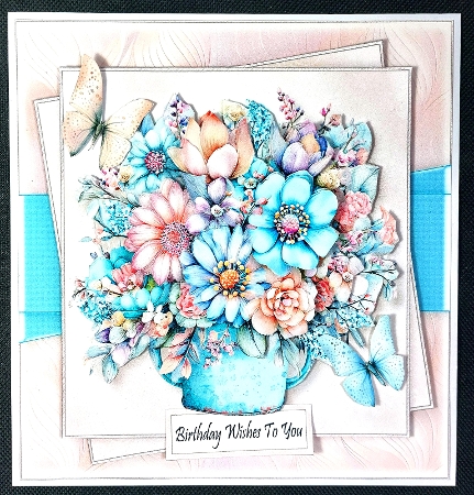 Pastel Flowers Cardfront Kit-3 by Linda Short