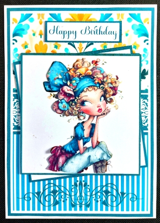 Floral Fantasy Girl Mini Kit 5x7 (3) by Linda Short