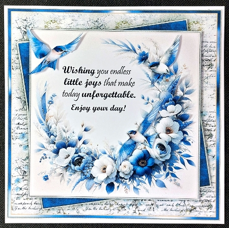 Birds and Flowers Cardfront Kit-4 by Linda Short