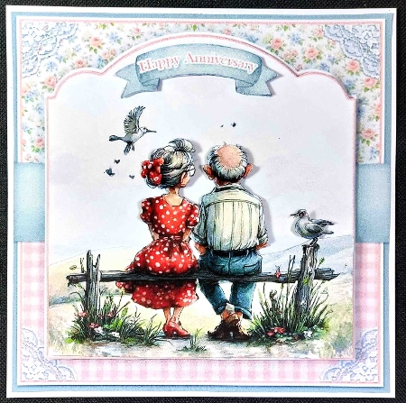 Anniversary 3d decoupage Card Kit  two  by Linda Short