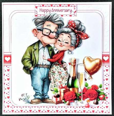 7x7 Whimsical anniversary wishes choice of four mini kit by Linda Short