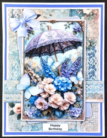 cup1428636_2073 - 5x7 ~ Flowers Lace Butterfly Umbrella