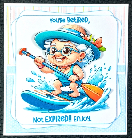 7x7 Retirement fun choice of four mini kit by Linda Short