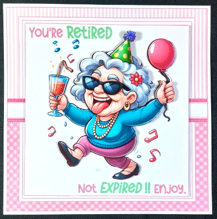 7x7 Retirement fun choice of four mini kit 2 by Linda Short