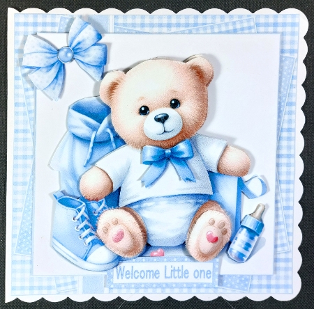 7x7 New baby boy choice of four mini kit by Linda Short