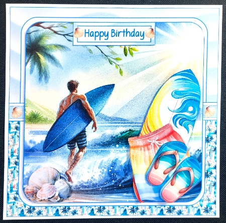 7x7 Born to surf choice of four mini kit by Linda Short