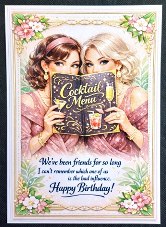 DD GOLDEN FEMALE BIRTHDAY A4 3 by Linda Short