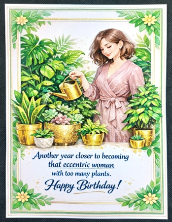 DD GOLDEN FEMALE BIRTHDAY A4 18 by Linda Short