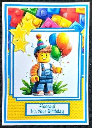 Lego Birthday #1 Mini Kit 5x7 (3) by Linda Short
