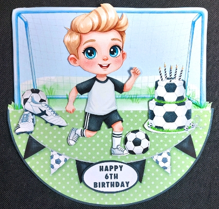 FOOTBALL PLAYERS 1 rocker card kit by Linda Short
