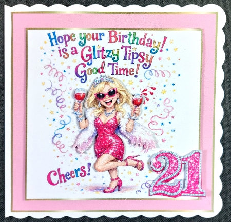 Glitzy tipsy birthday younger by Linda Short