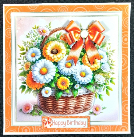7x7 Floral basket choice of four mini kit by Linda Short