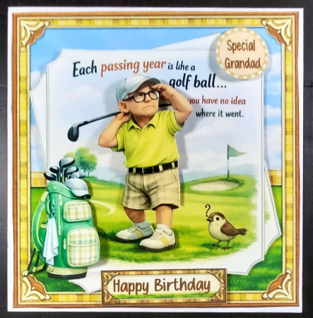 Each passing year is like a golf ball 6x6 by Linda Short