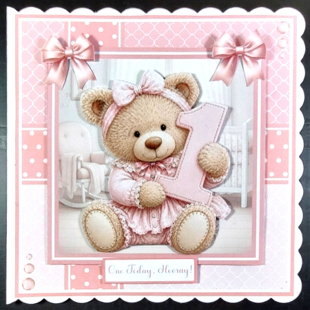 1st Birthday Girl Mini Kit 7x7 (5) by Linda Short