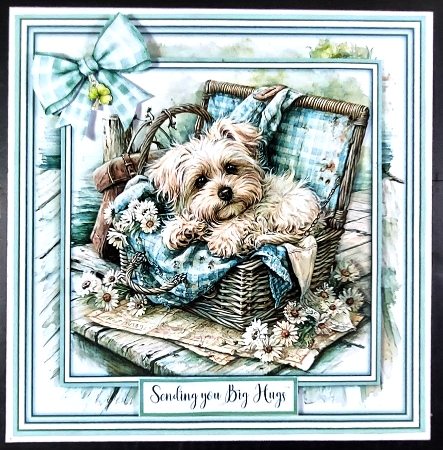 The Dog in the Basket - Mini Kit 6x6 by Linda Short