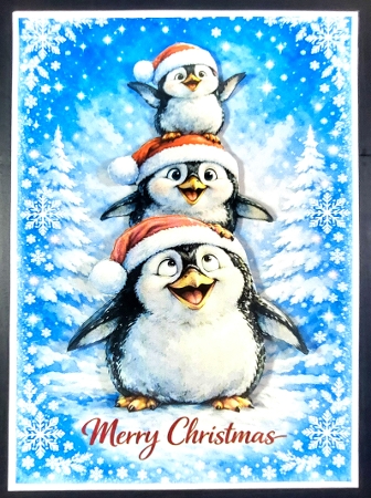 trio of penguins by Linda Short