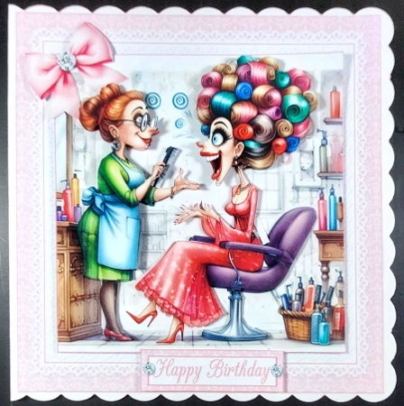 7x7 What a fabulous hairdresser choice of four mini kit by Linda Short