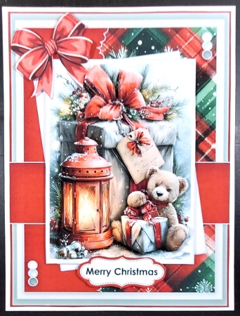 5x7 ~ Set Of 3 Christmas Teddys by Linda Short