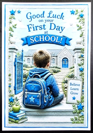first day at school boy by Linda Short