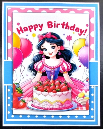 5x7 ~ Princess Happy Birthday by Linda Short