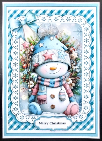 5x7 ~ Cute Christmas Snowman 2 by Linda Short