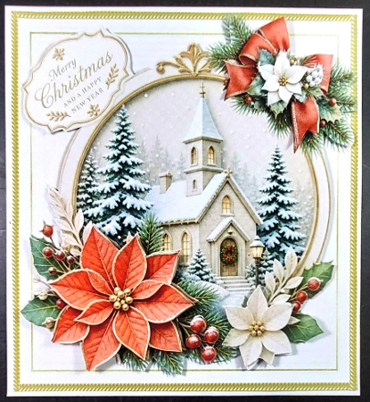7x7 The Christmas church scene choice of four mini kit by Linda Short