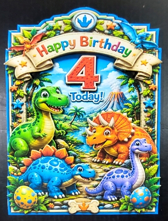 happy birthday dinosaur 4 today by Linda Short