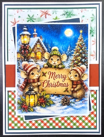 Set Of 3 ~ Christmas Cute Mice by Linda Short