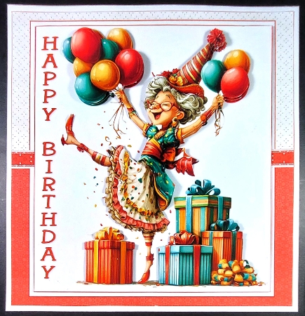7x7 Fun seniors birthday wishes 2 choice of four mini kit by Linda Short