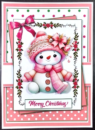 Set Of 3 ~ Pink Christmas Wishes by Linda Short